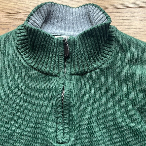 L.L. Bean Men's Cotton Sweater, Quarter-Zip size XL - Picture 7 of 8